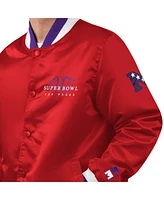 Starter Men's x Msx by Michael Strahan Red Super Bowl Lviii The Fountain Full-Snap Satin Jacket