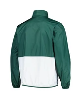 G-iii Sports by Carl Banks Men's Green Miami Hurricanes Cornerman Half-Zip Top