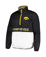 G-iii Sports by Carl Banks Men's Black Iowa Hawkeyes Cornerman Half-Zip Top