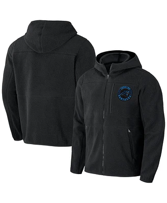 Fanatics Men's Black Carolina Panthers Sherpa Full-Zip Hoodie