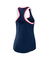 Wear by Erin Andrews Women's Navy Cleveland Guardians Colorblock Racerback Tank Top