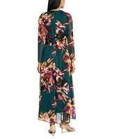 Maggy London Women's Floral-Print Maxi Dress