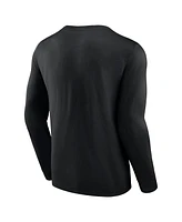 Fanatics Men's Black Chicago White Sox Strike the Goal Long Sleeve T-Shirt