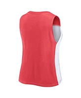 Fanatics Women's Crimson/White Alabama Crimson Tide Colorblock High Neck Tank Top