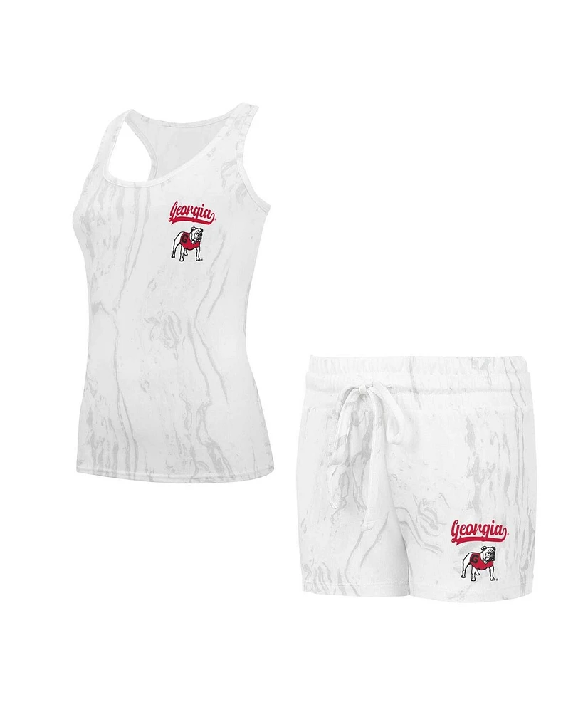 Concepts Sport Women's Georgia Bulldogs Quartz Tank Top Shorts Set