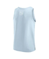 Fanatics Men's Light Blue Milwaukee Brewers Elements Tank Top