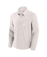 Fanatics Men's Cream Kansas City Chiefs Front Office Long Sleeve Button-Up Shirt