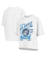 Pressbox Women's White North Carolina Tar Heels Rock Roll Slub T-Shirt