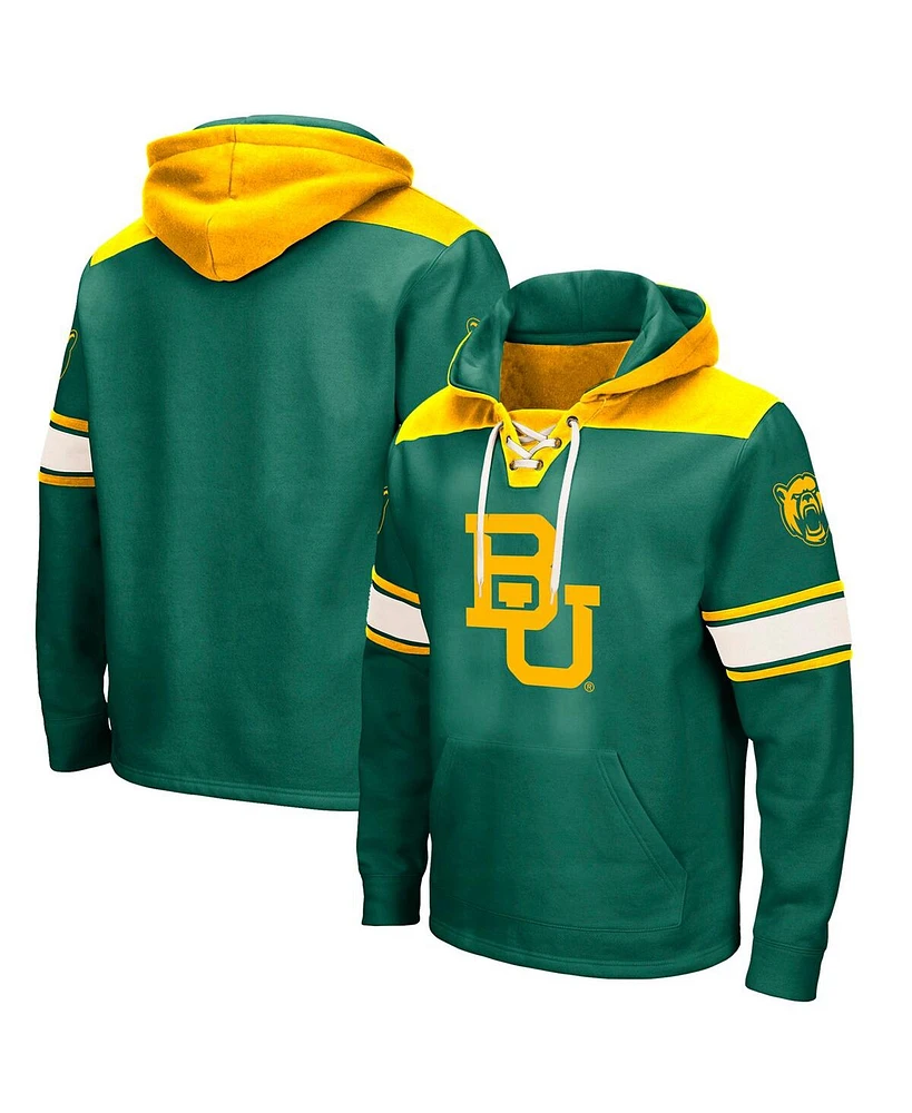 Colosseum Men's Green Baylor Bears 2.0 Lace-Up Pullover Hoodie