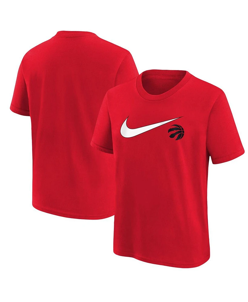 Nike Big Boys and Girls Red Toronto Raptors Swoosh T-Shirt