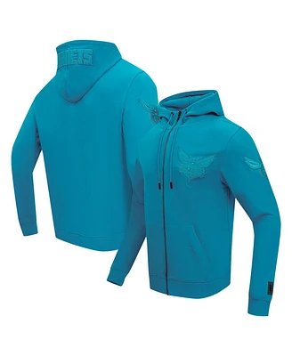 Pro Standard Men's Teal Charlotte Hornets Triple Tonal Dk Full-Zip Hoodie Jacket