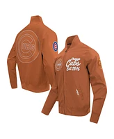 Pro Standard Men's Brown Chicago Cubs Paint The City Twill Full-Zip Jacket