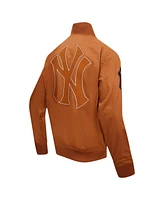 Pro Standard Men's Brown New York Yankees Paint The City Twill Full-Zip Jacket