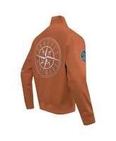 Pro Standard Men's Brown Seattle Mariners Paint The City Twill Full-Zip Jacket