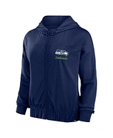 Fanatics Women's College Navy Seattle Seahawks Script Lock Full-Zip Hoodie