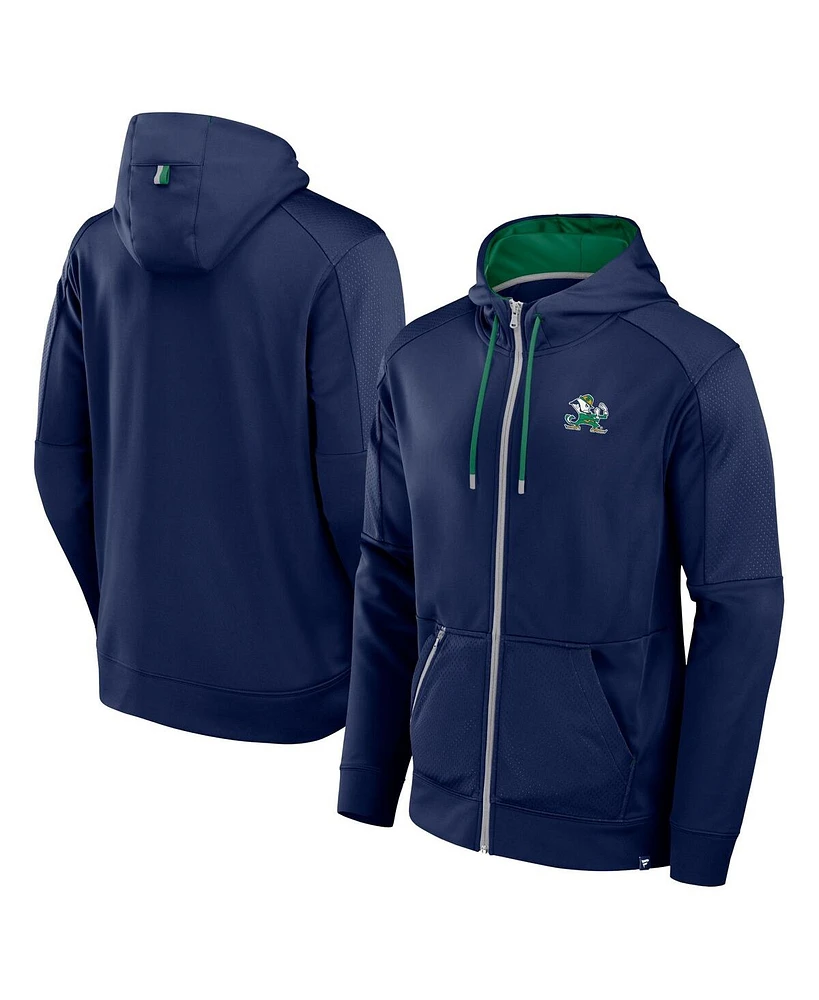 Fanatics Men's Navy Notre Dame Fighting Irish Defender Full-Zip Hoodie