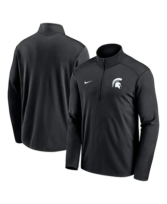 Nike Men's Black Michigan State Spartans Primetime Pacer Performance Half-Zip Top