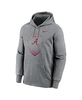 Nike Men's Heather Gray Alabama Crimson Tide Football Icon Performance Fleece Pullover Hoodie