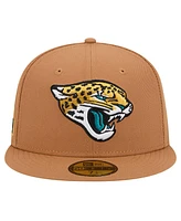 New Era Men's Tan Jacksonville Jaguars Color Pack 59FIFTY Fitted Hat with Side Patch