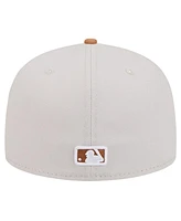 New Era Men's Khaki/Brown Miami Marlins Two-Tone Color Pack 59FIFTY Fitted Hat