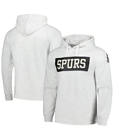 Fanatics Men's Ash San Antonio Spurs Softhand Raglan Tri-Blend Pullover Hoodie