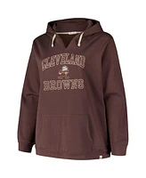 Profile Women's Plus Brown Cleveland Browns Kennedy Pullover Hoodie