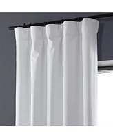 Half Price Drapes White Performance Linen Hotel Blackout Curtain