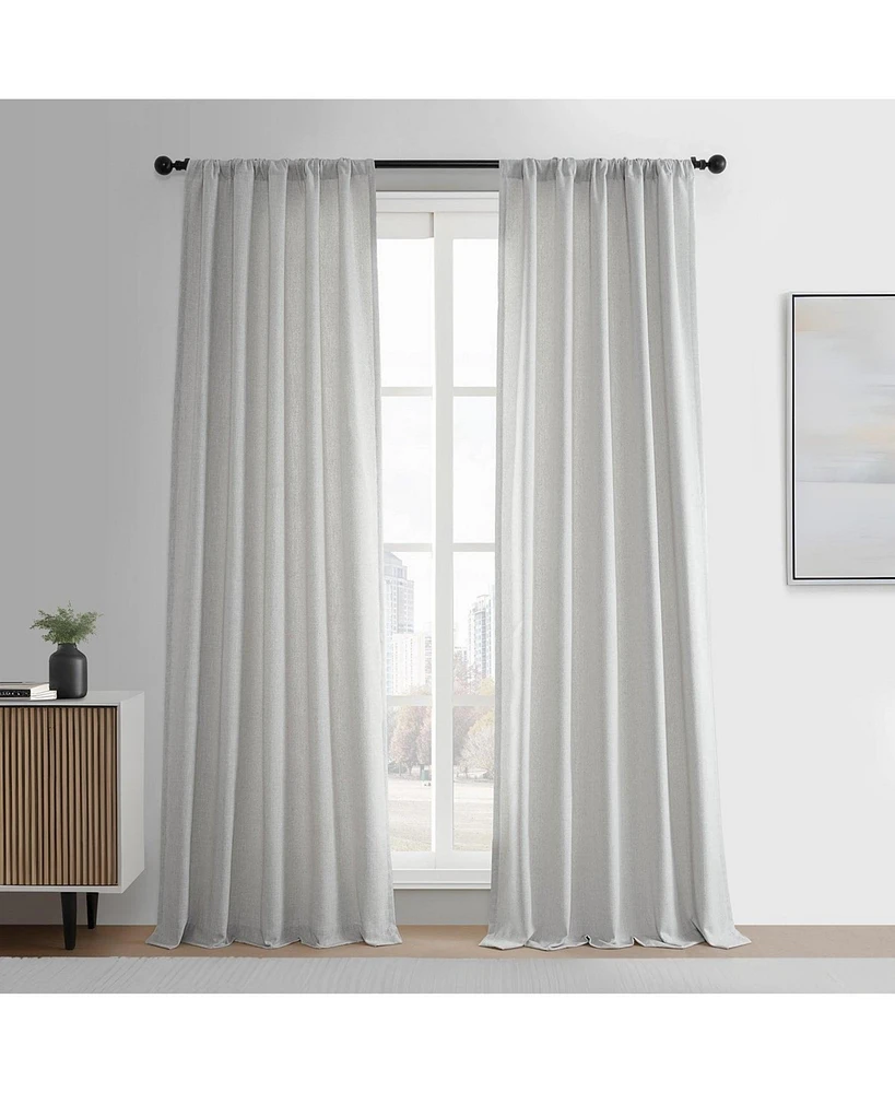 Half Price Drapes Off White Simply Faux Linen Curtain Pair (2 Panels