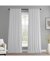 Half Price Drapes White Simply Velvet Room Darkening Curtain Pair (2 Panels)