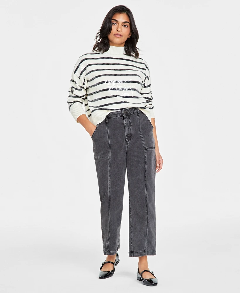 On 34th Women's Utility Slim Wide Ankle Jeans, Created for Macy's