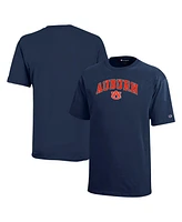 Champion Big Boys and Girls Navy Auburn Tigers Arch Over Logo T-Shirt