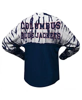 Spirit Jersey Men's and Women's Navy Columbus Blue Jackets Crystal Half Dye Long Sleeve T-Shirt