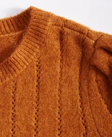 On 34th Women's Pointelle Crewneck Pullover Sweater, Created for Macy's
