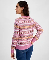 Style & Co Petite Magical Fair Isle Pullover Sweater, Created for Macy's