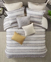 Madison Park Signature Oasis Oversized Chenille Jacquard Striped -Pc. Comforter Set