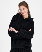 Rebellious One Juniors' Cozy Faux-Fur Hoodie