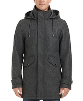 Vince Camuto Men's Hooded Zip and Snap-Front Coat