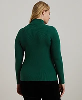 Lauren Ralph Plus Slim-Fit Turtleneck Top