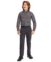 Big Boys Plaid Classic-Fit Dress Shirt