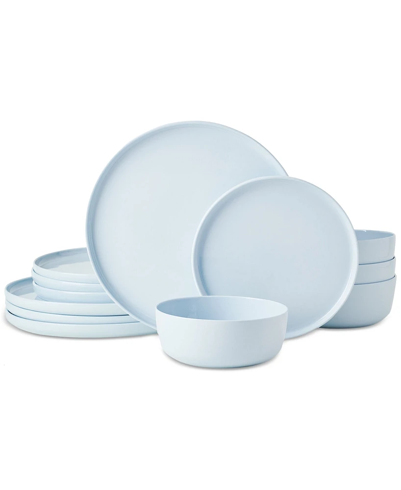 Mikasa Madison Misty Blue 12 Pc. Dinnerware Set, Service for 4