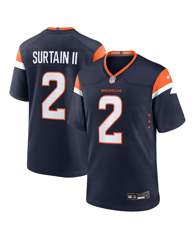 Nike Men's Patrick Surtain Ii Navy Denver Broncos Mile High Collection Alternate Game Jersey