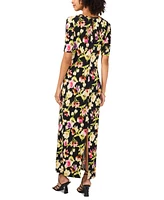 Vince Camuto Women's Floral Elbow-Sleeve Maxi Dress