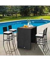 Sugift 5 Pieces Patio Acacia Wood Dining Set