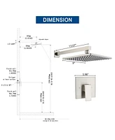 Mondawe Brushed Nickel Pressure-balanced Built-In Shower Faucet System