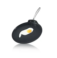 NutriChef 12 Hard-Anodized Nonstick Crepe Pan - Dishwasher Safe Nonstick Round Crepe Pan