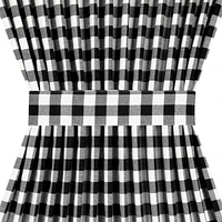 Kate Aurora Plaid Country Farmhouse French Door Curtain Panel With Matching Tieback - 25W x 72L, Sage Green