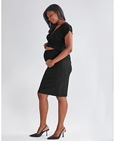 Angel Maternity Straight Cut Ponte Skirt