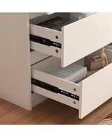Famapy 9-Drawer White Paint Finish Dresser Chest of Drawers