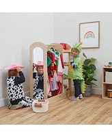 ECR4Kids Dress Up Center with Mirrors, Natural