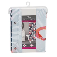 Kate Aurora Tropical Flamingoes Peva Vinyl Eco Friendly Shower Curtain - Standard Size